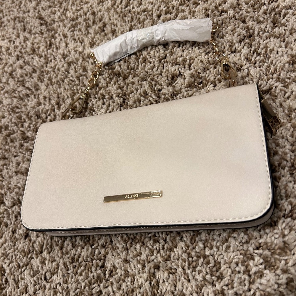 Aldo Glitter Zip Wallet Clutch w/ Chain Strap | New Without Tags